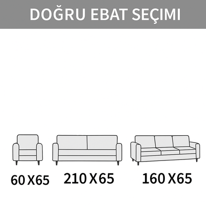 Kaymaz Tabanlı Koltuk Örtüsü – Kapitoneli (3+3+1+1 Set)